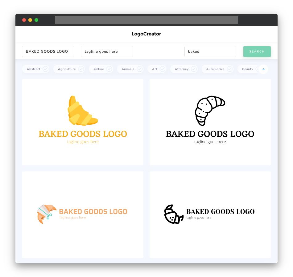 baked goods logo designs