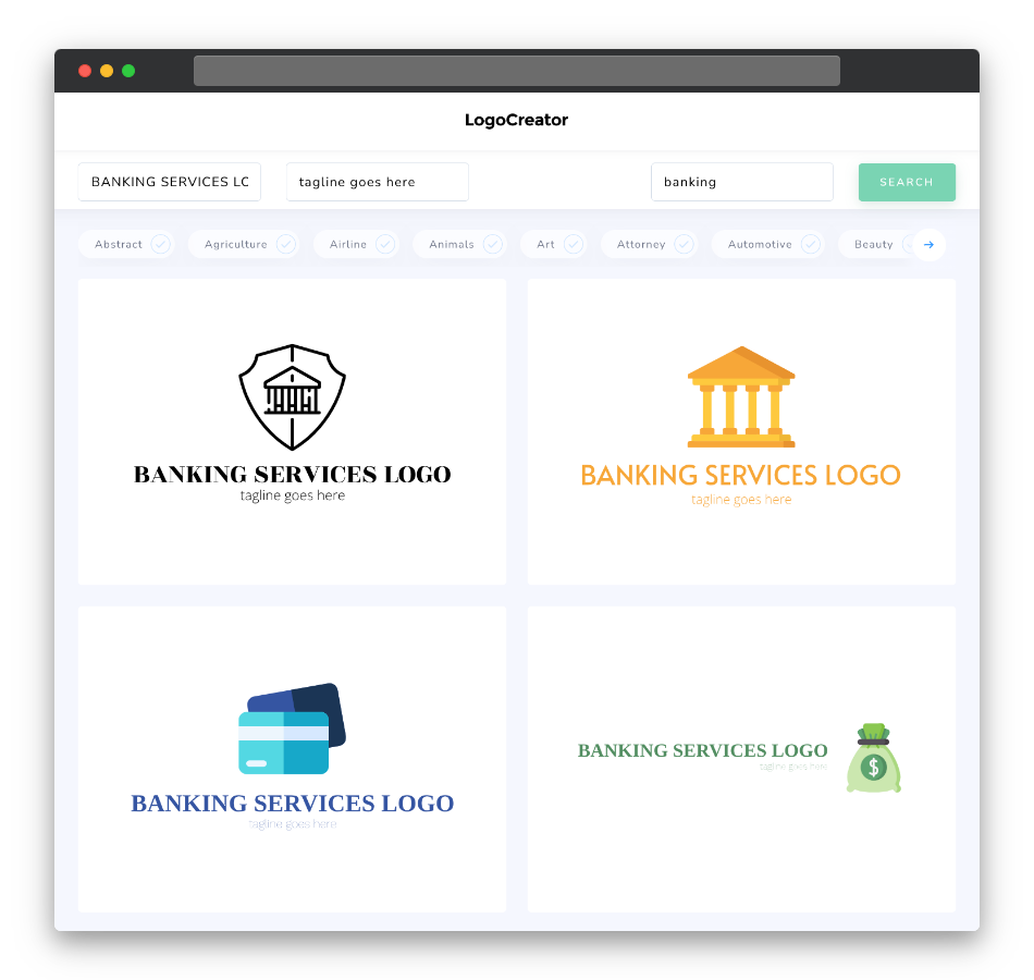 banking services logo designs
