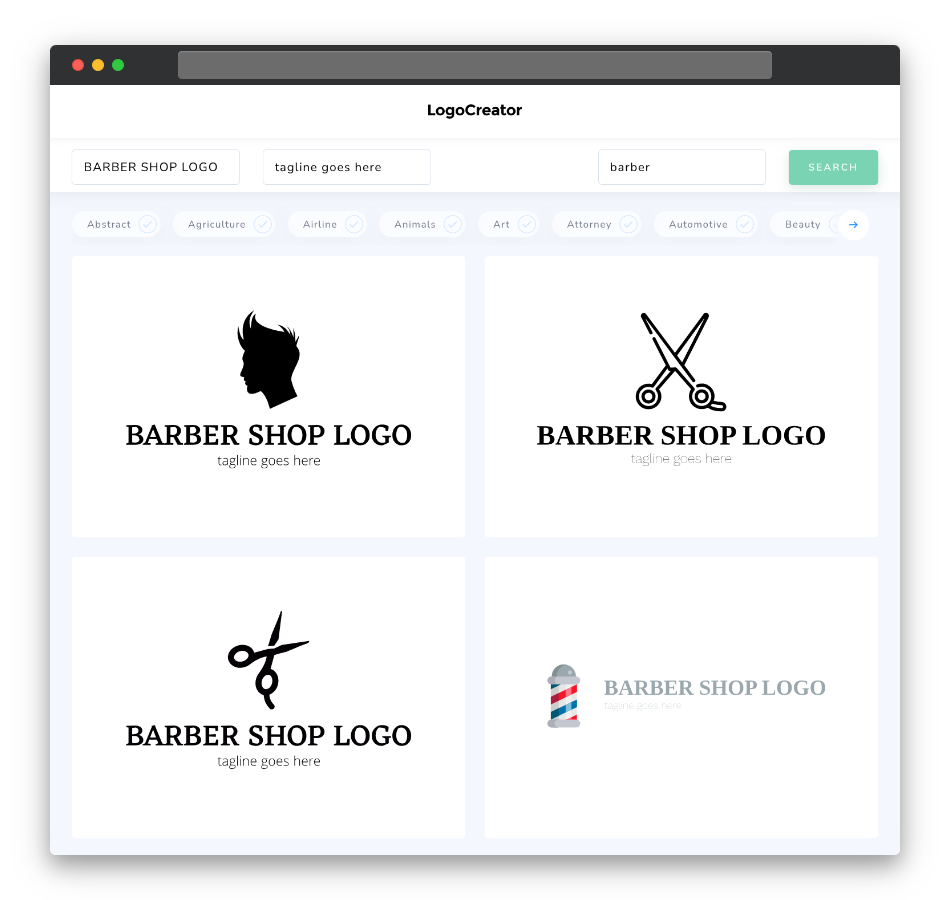 barber shop logo designs