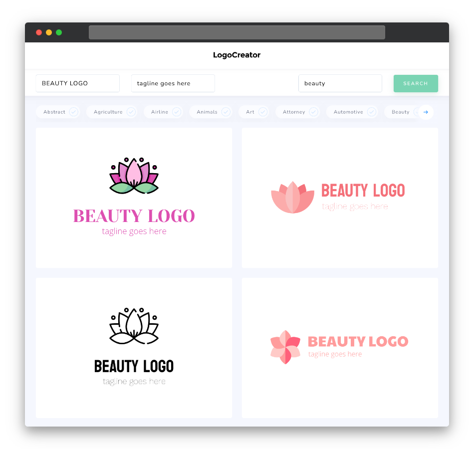 beauty logo designs