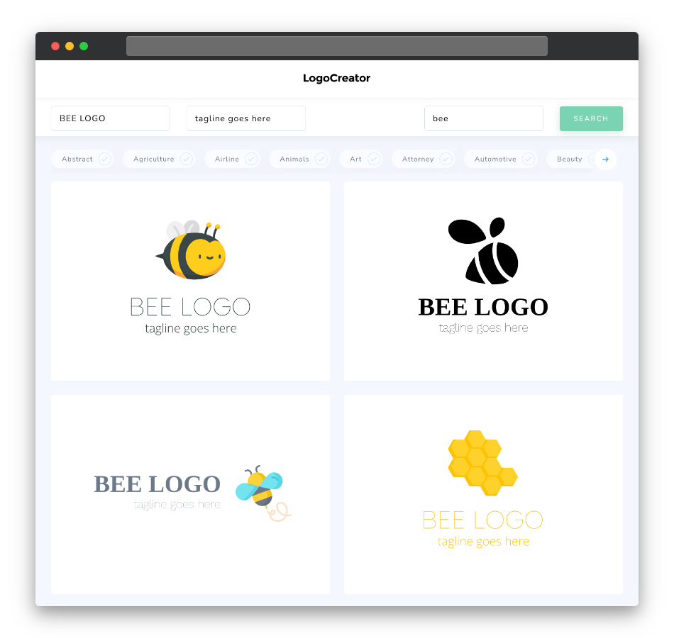 bee logo designs