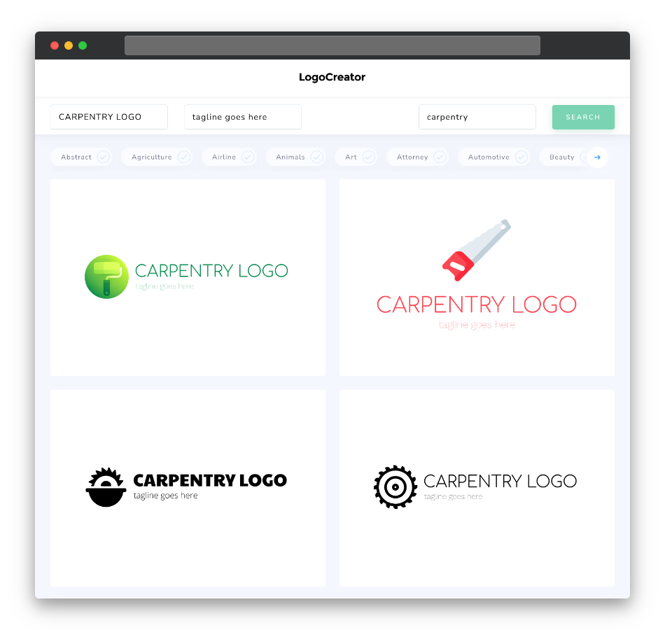carpentry logo designs