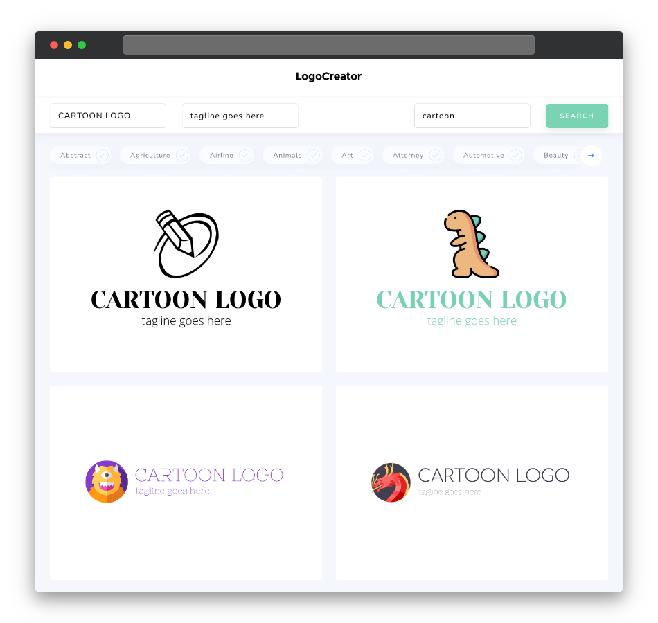 cartoon logo designs