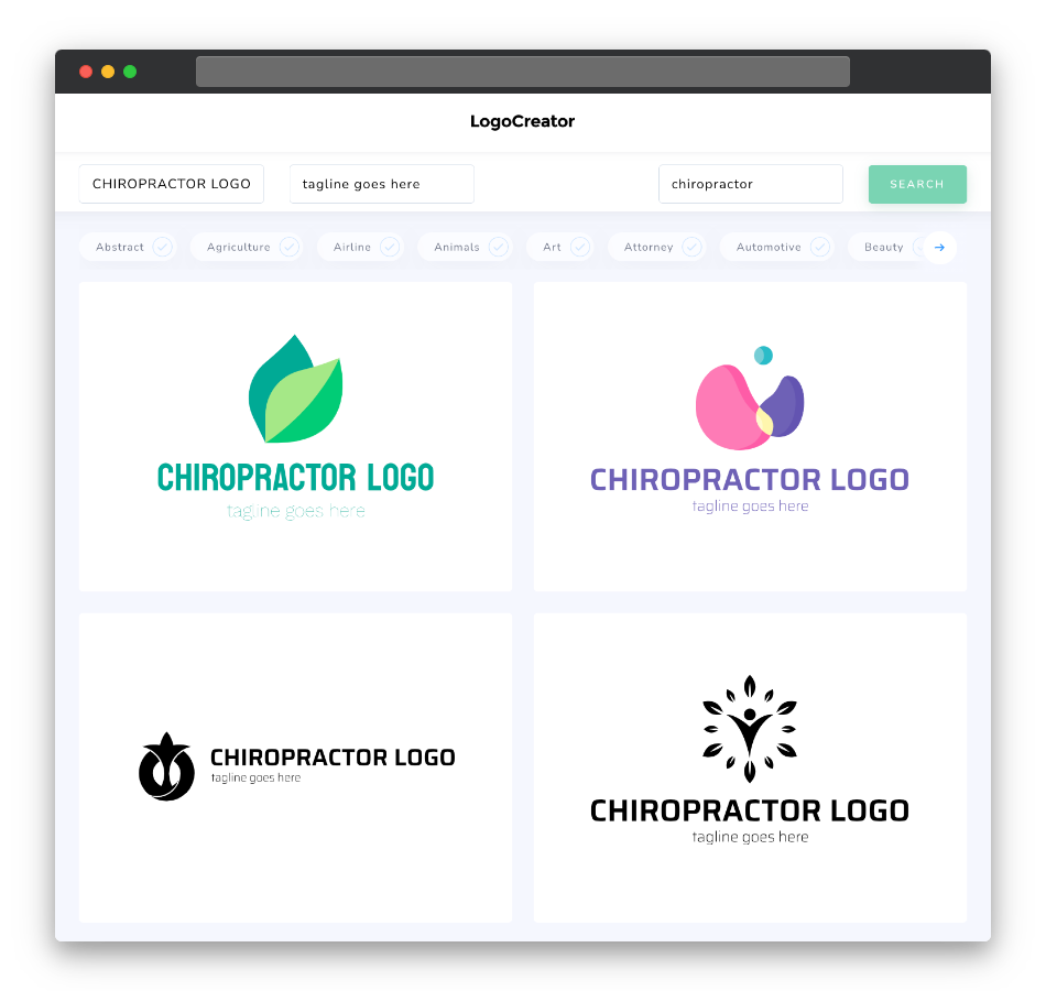 chiropractor logo designs