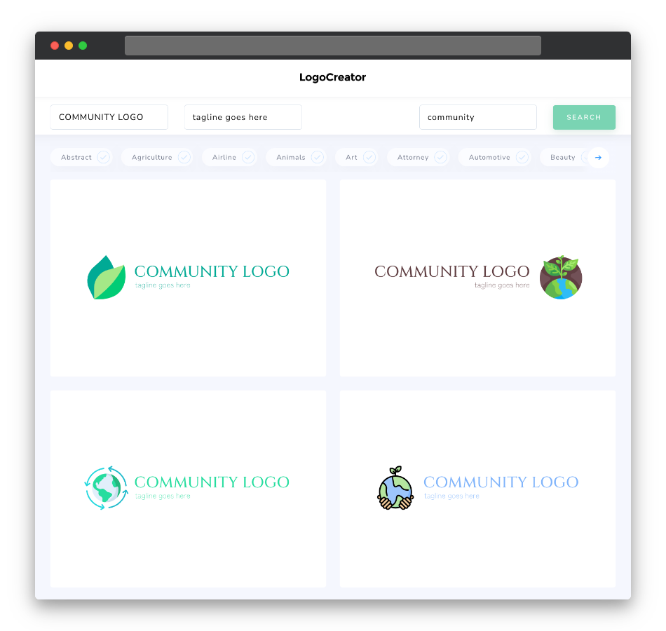 community logo designs