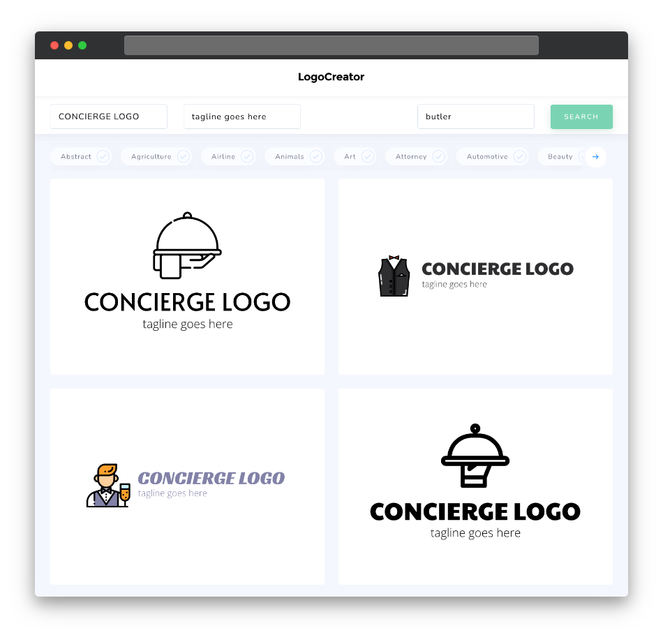 concierge logo designs