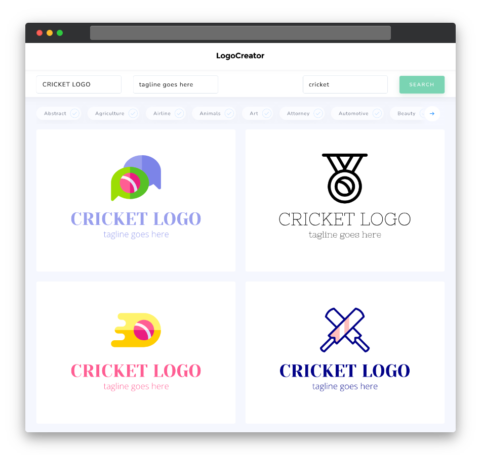 cricket logo designs