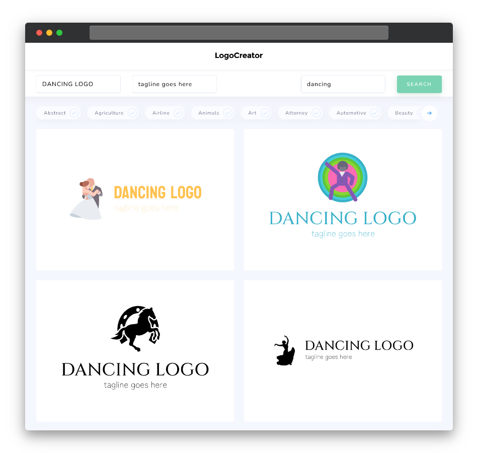 dancing logo designs