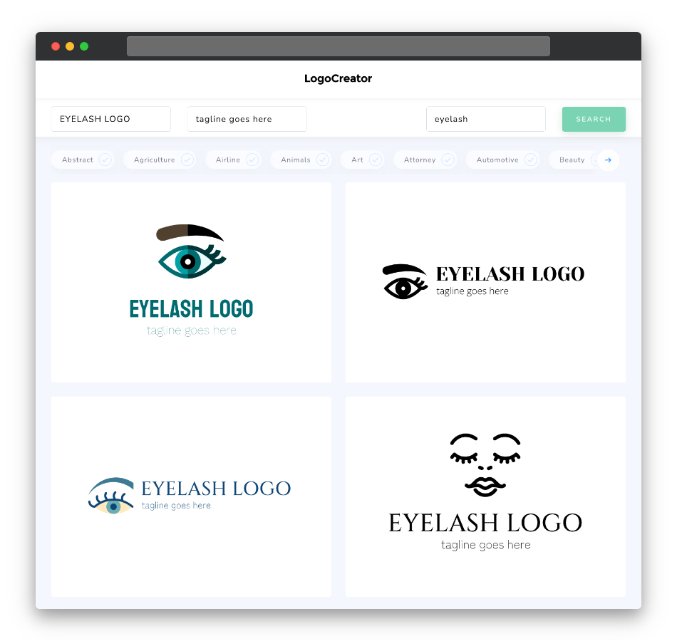 eyelash logo designs