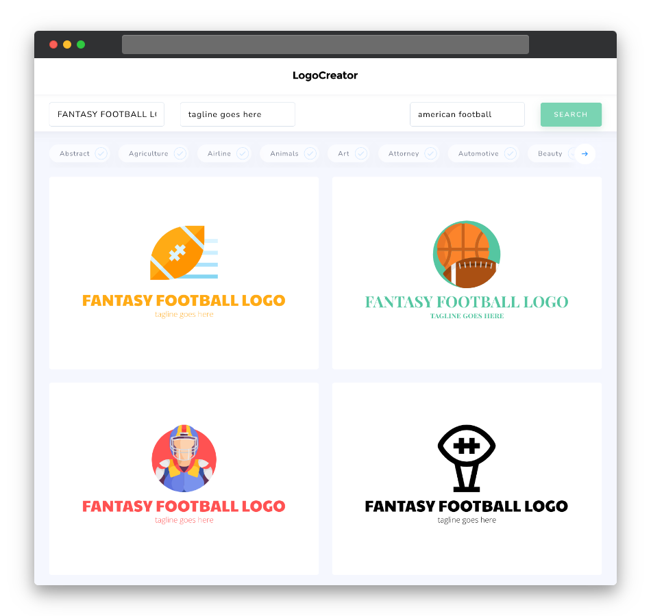 fantasy football logo designs