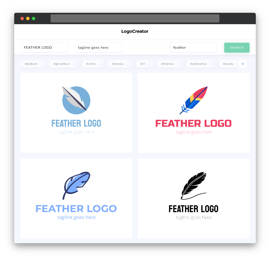 feather logo designs