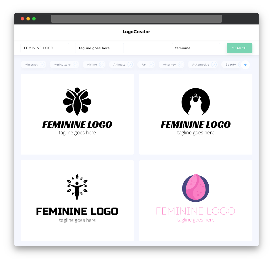 feminine logo designs