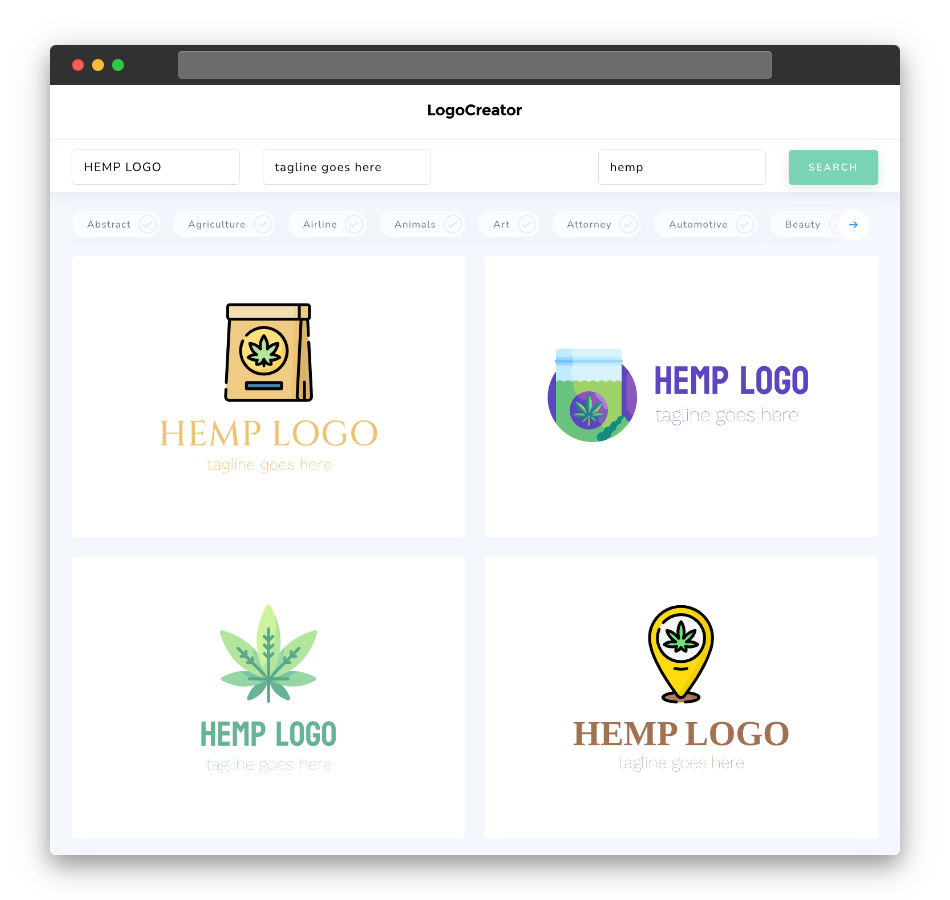 hemp logo designs
