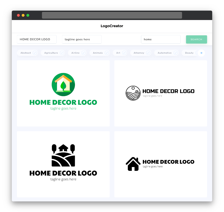 home decor logo designs