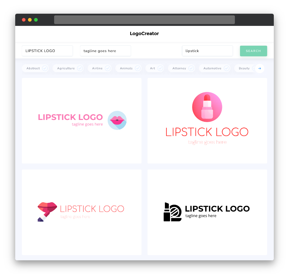lipstick logo designs