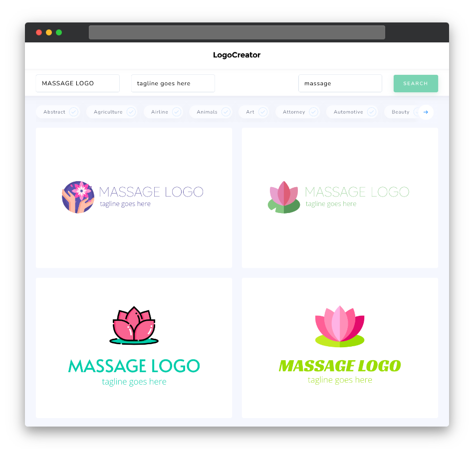 massage logo designs