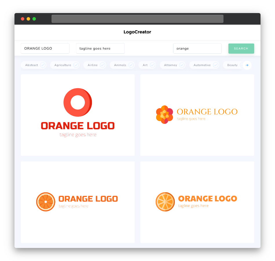 orange logo designs