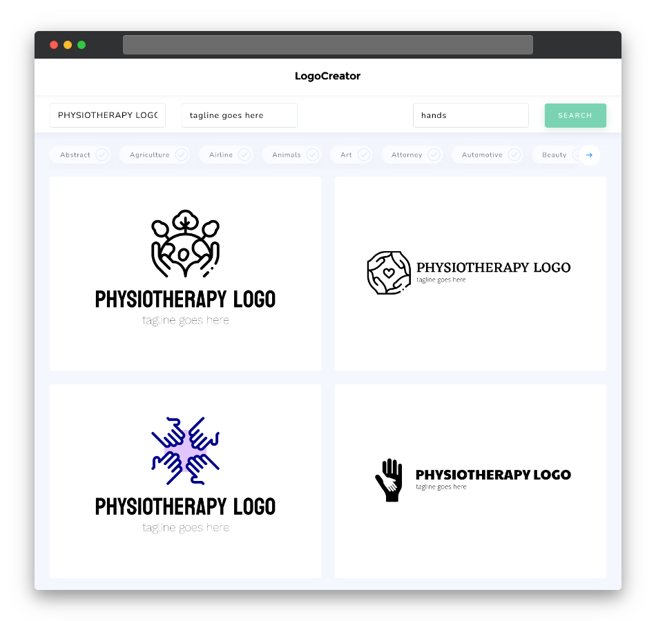 physiotherapy logo designs