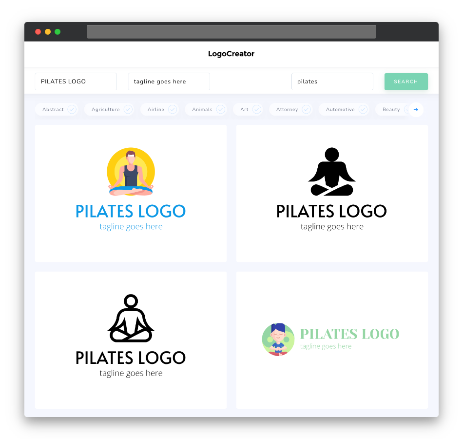 pilates logo designs