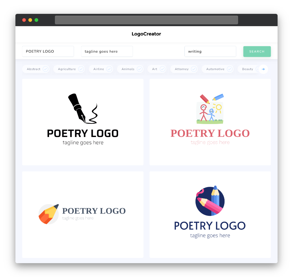 poetry logo designs