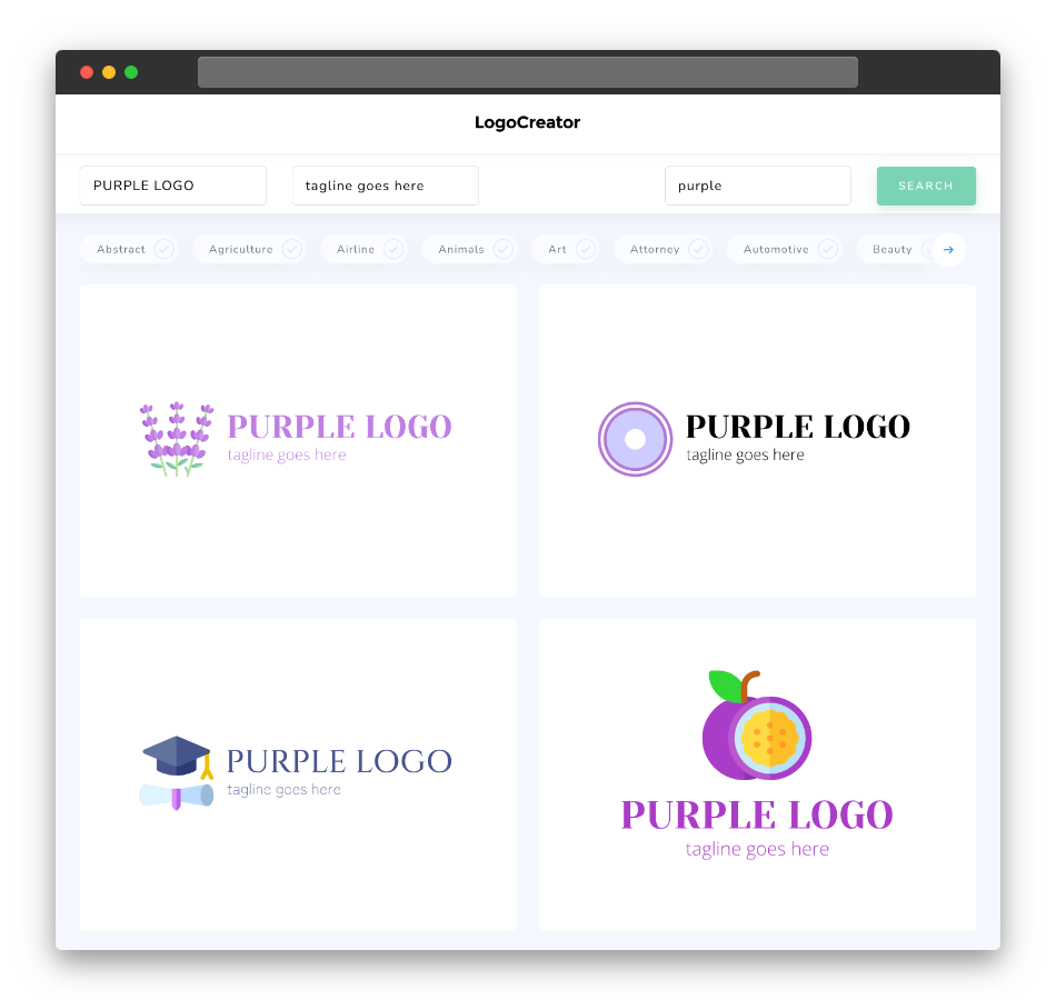 purple logo designs