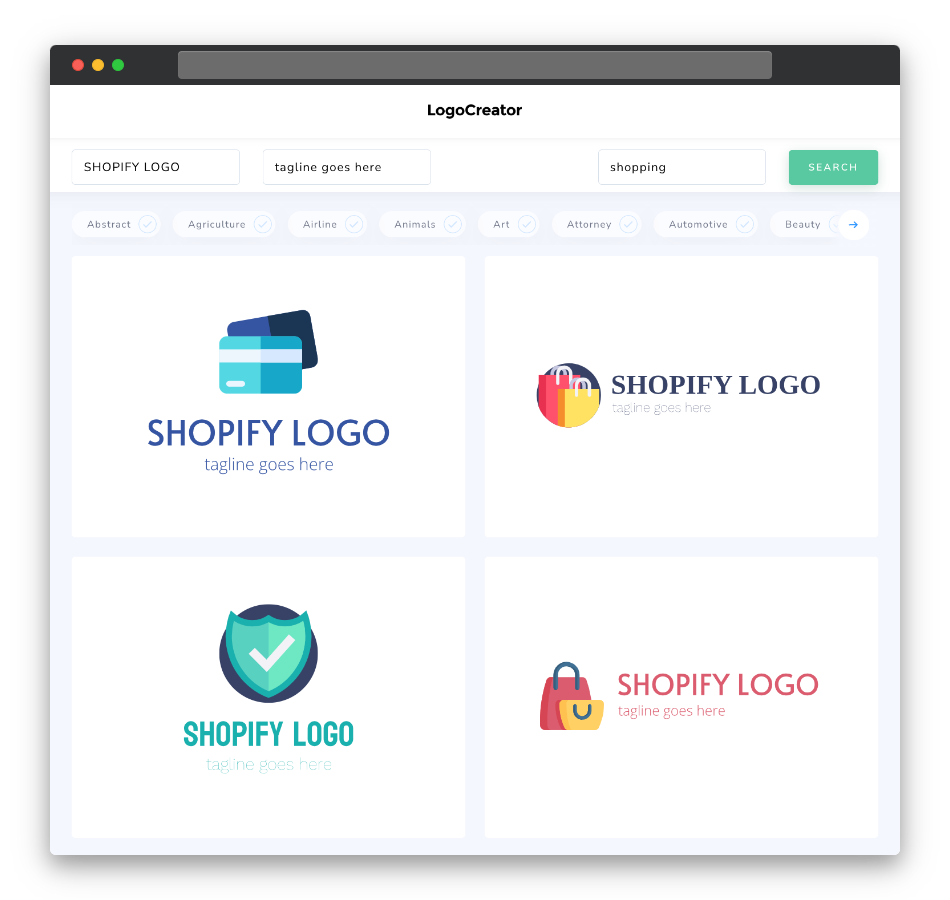 shopify logo designs