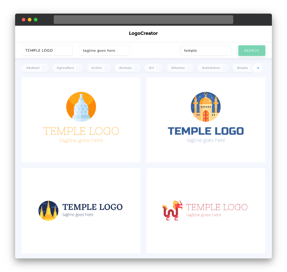 temple logo designs