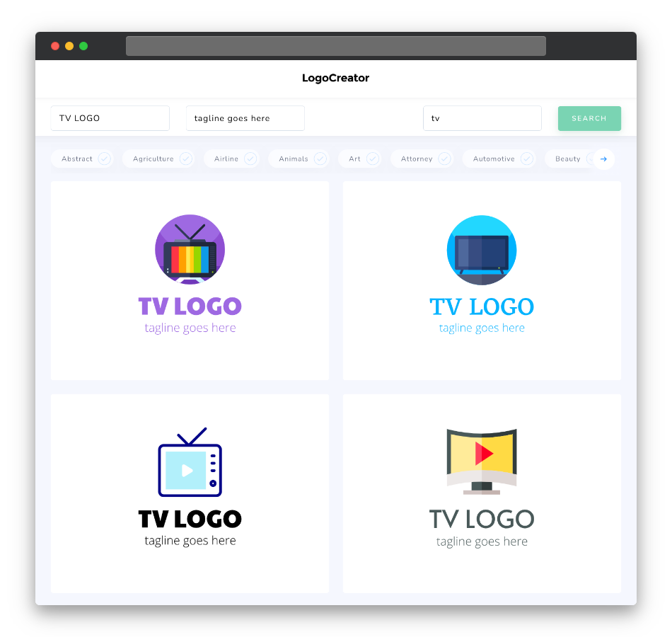 tv logo designs