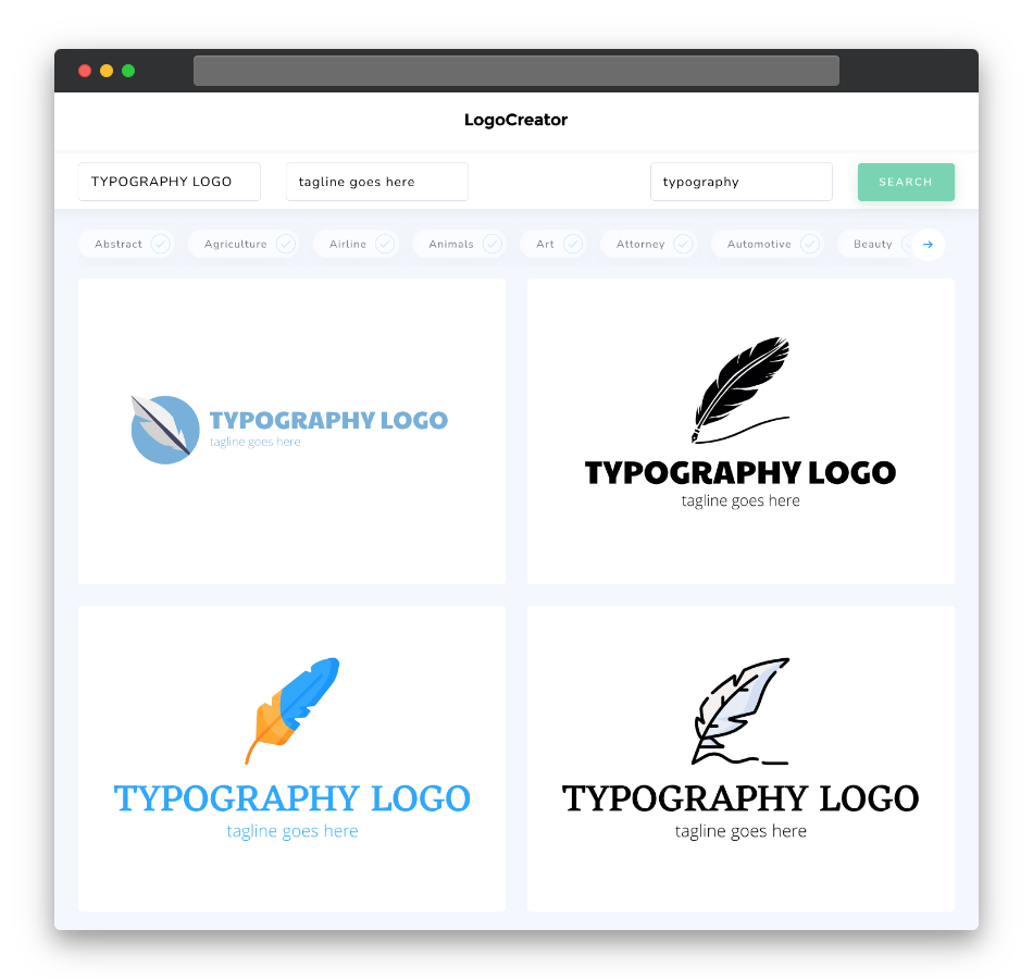 typography logo designs