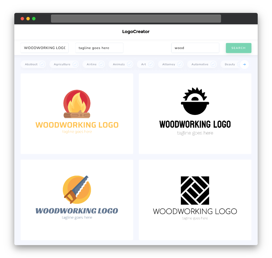 woodworking logo designs