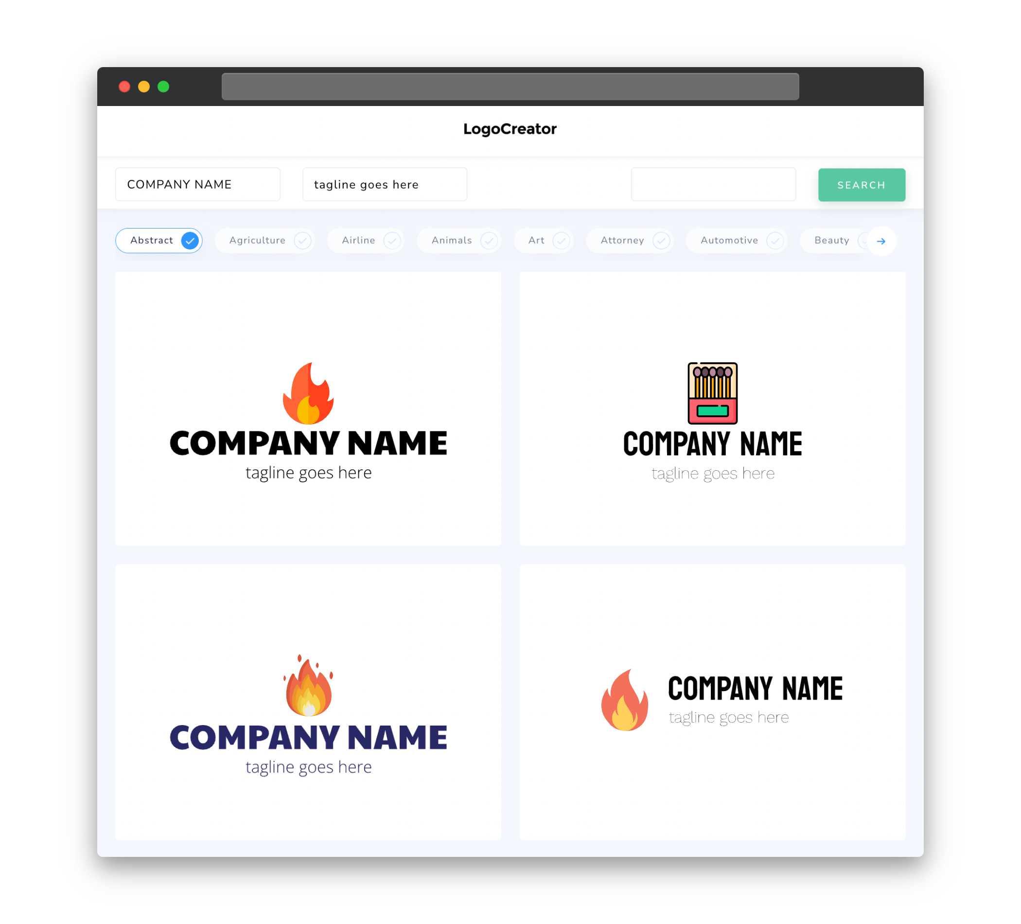 burning logo designs
