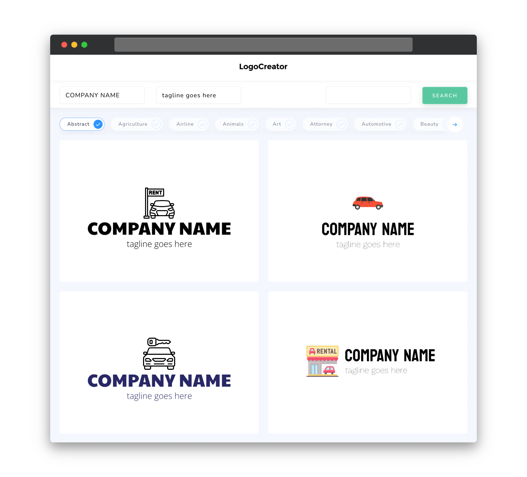 Car Rental Logo Design Create Your Own Car Rental Logos