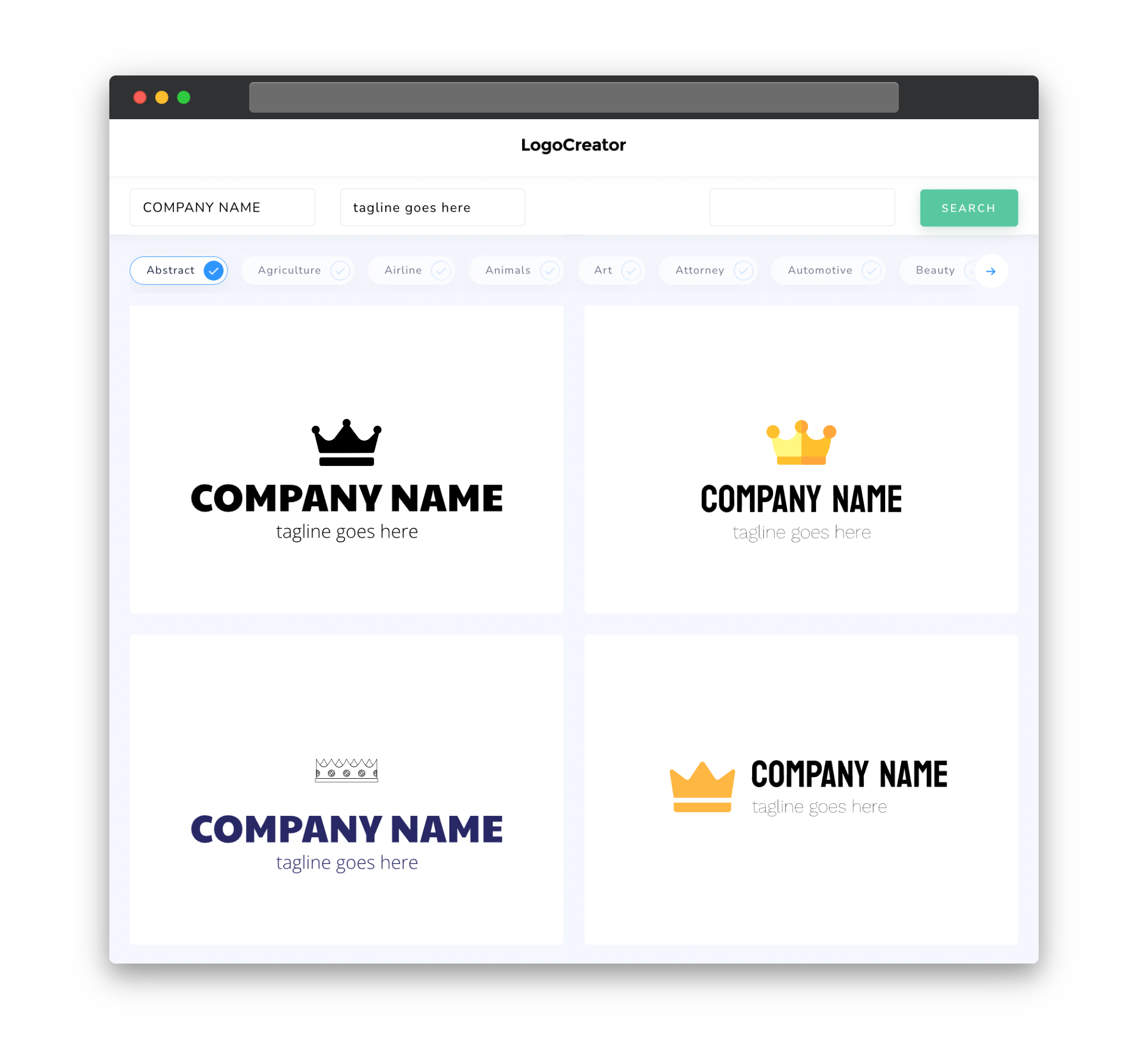 yellow crown logo designs