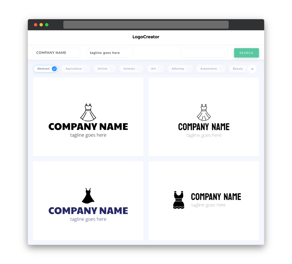 Dress Logo Design: Create Your Own Dress Logos