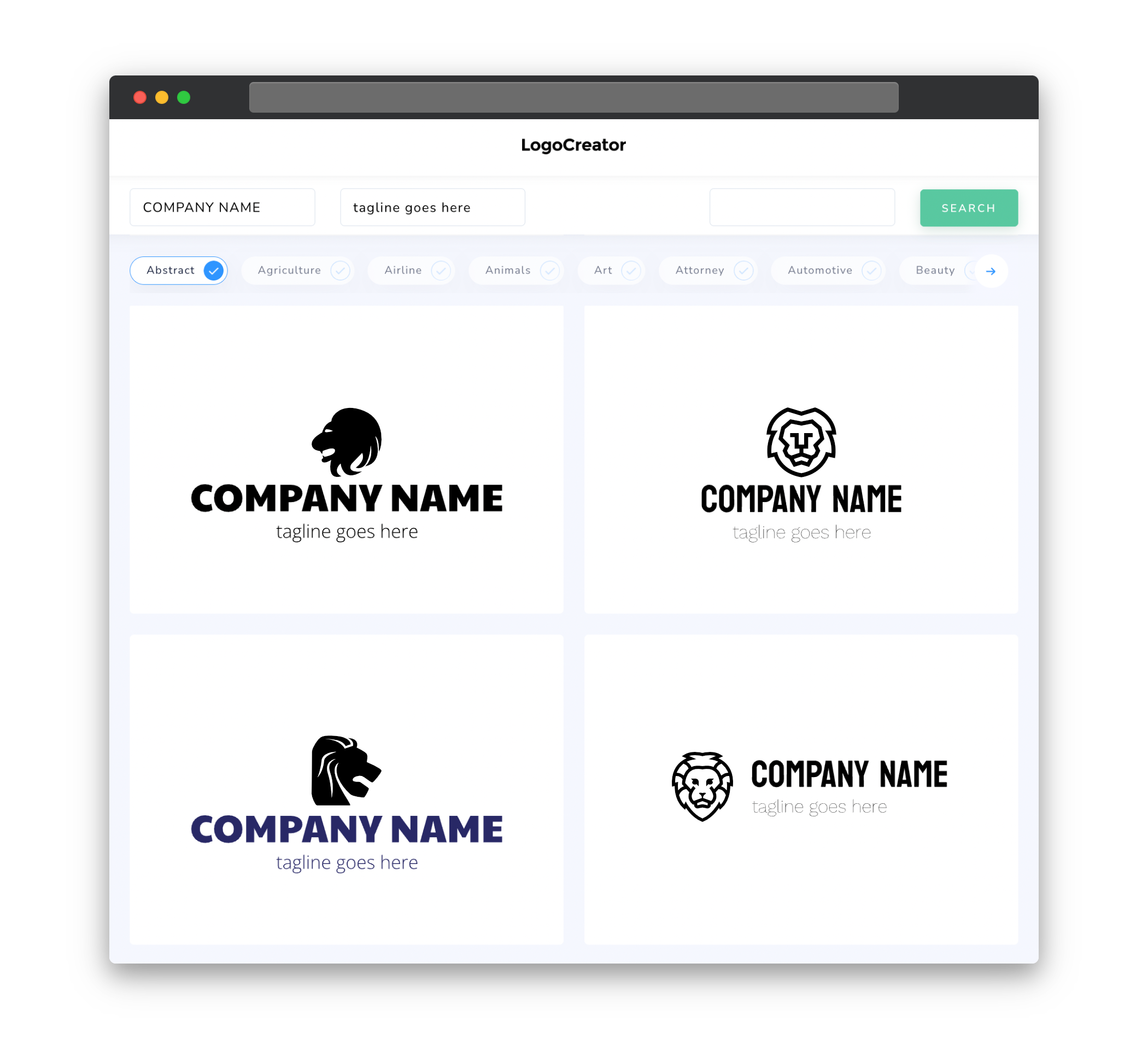 lion head logo designs