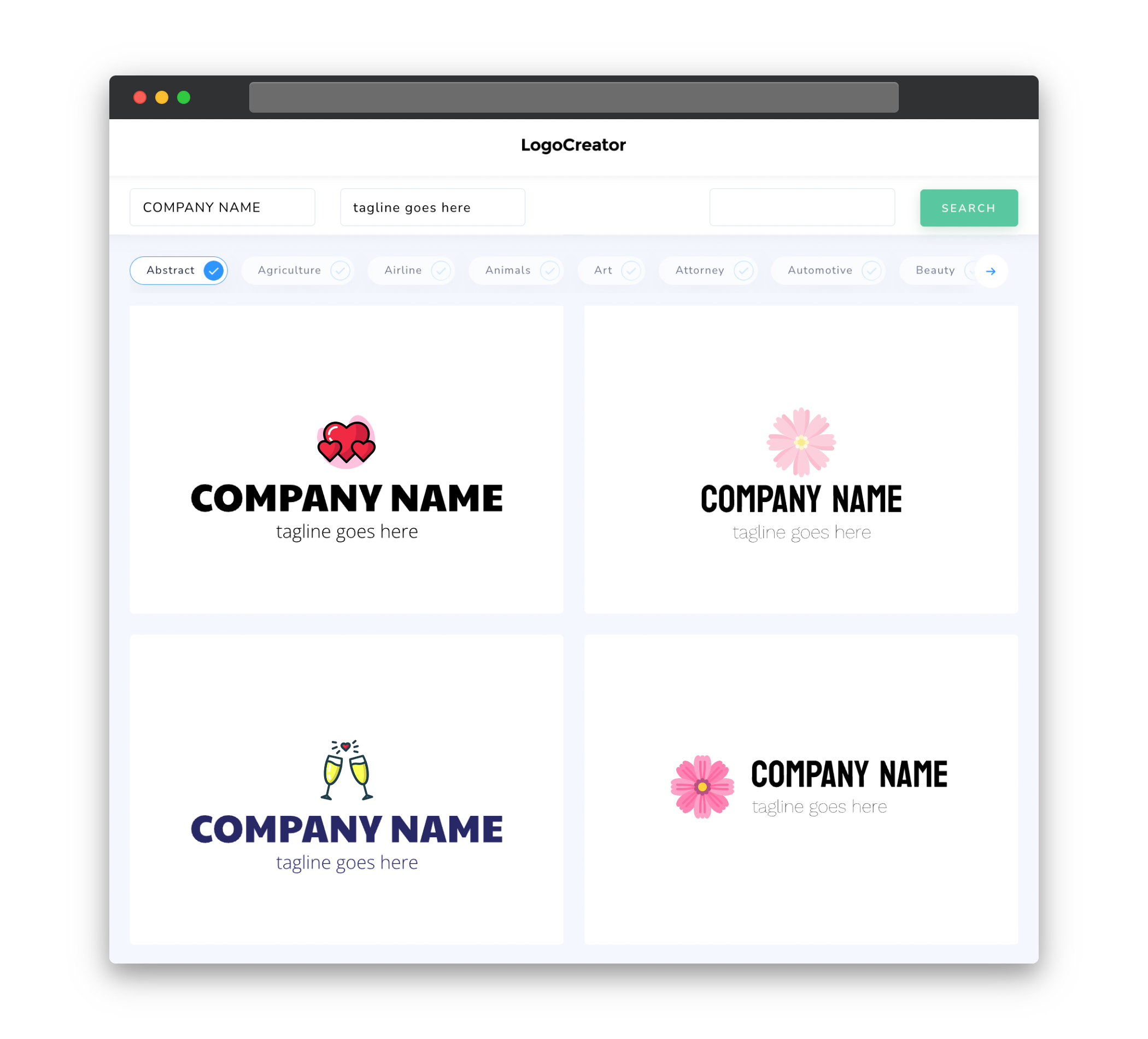 pink logo designs