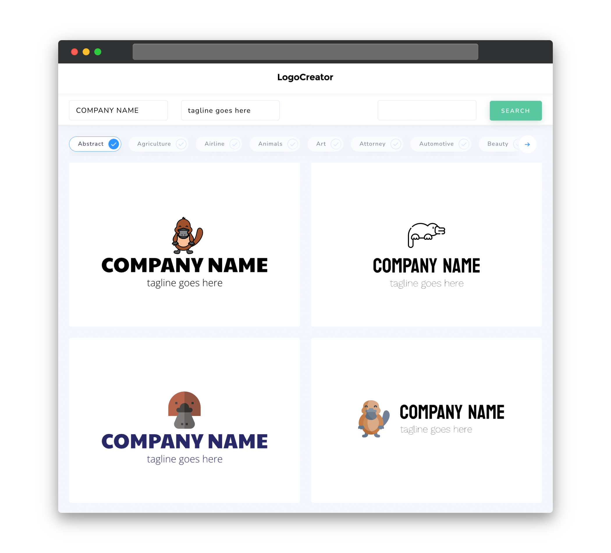 platypus logo designs