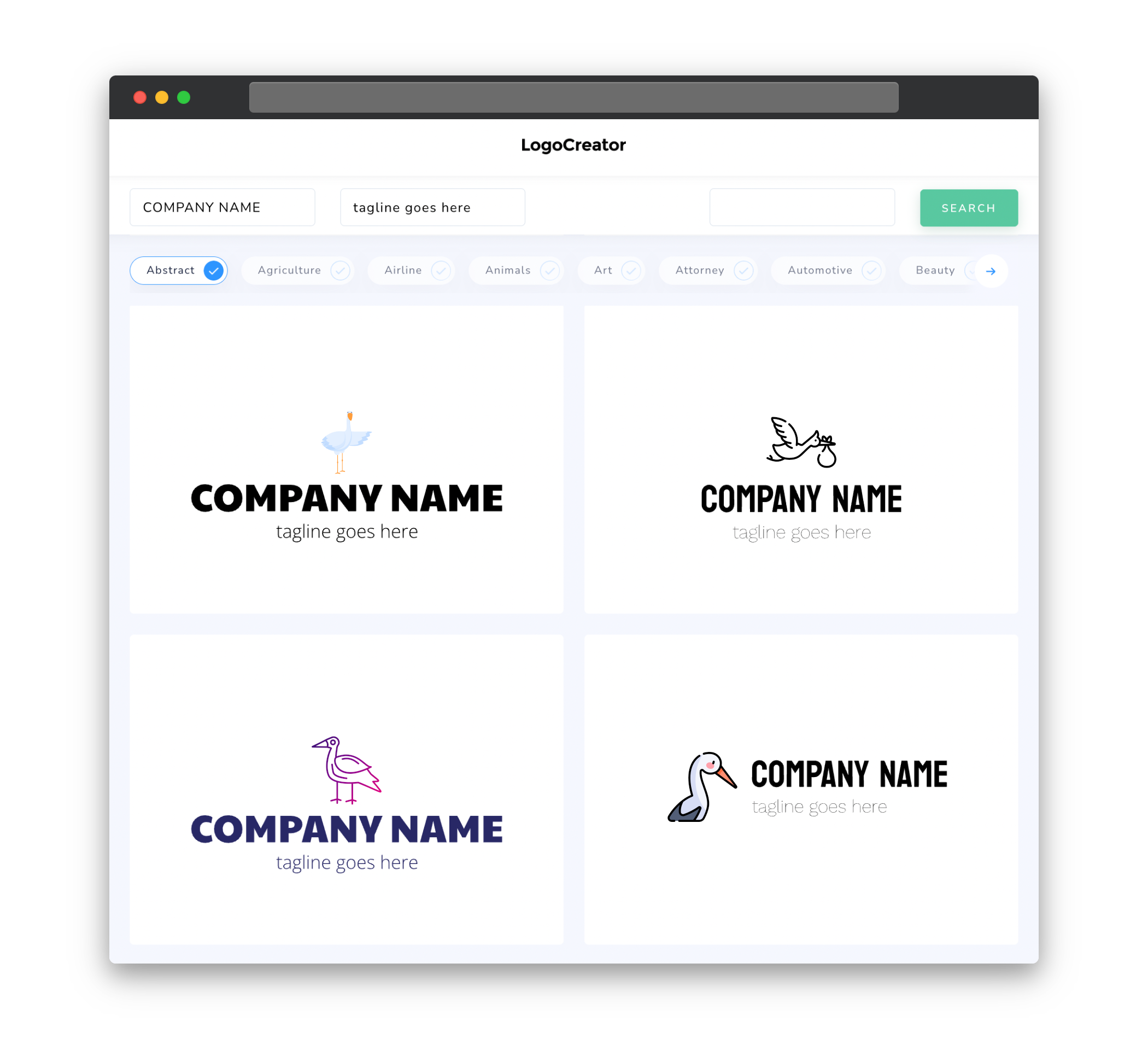 stork logo designs