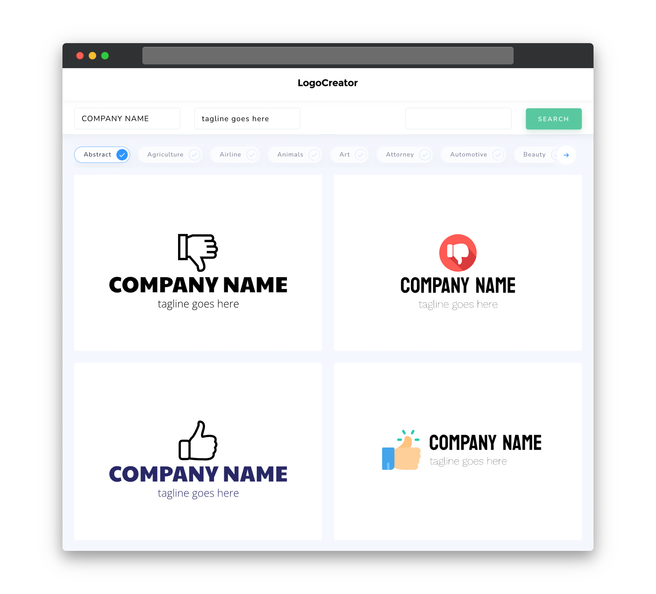 thumb logo designs