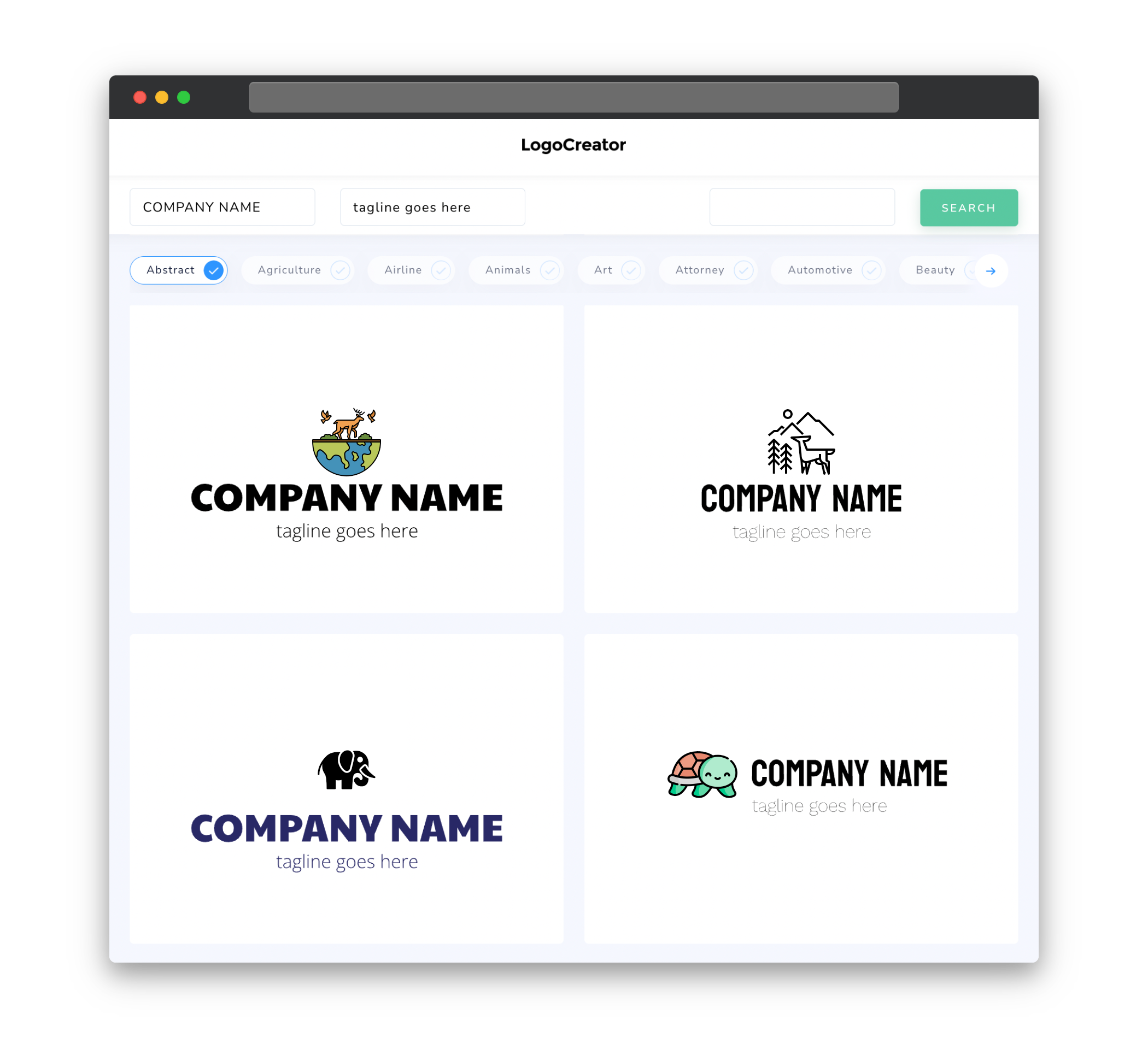 wild animal logo designs