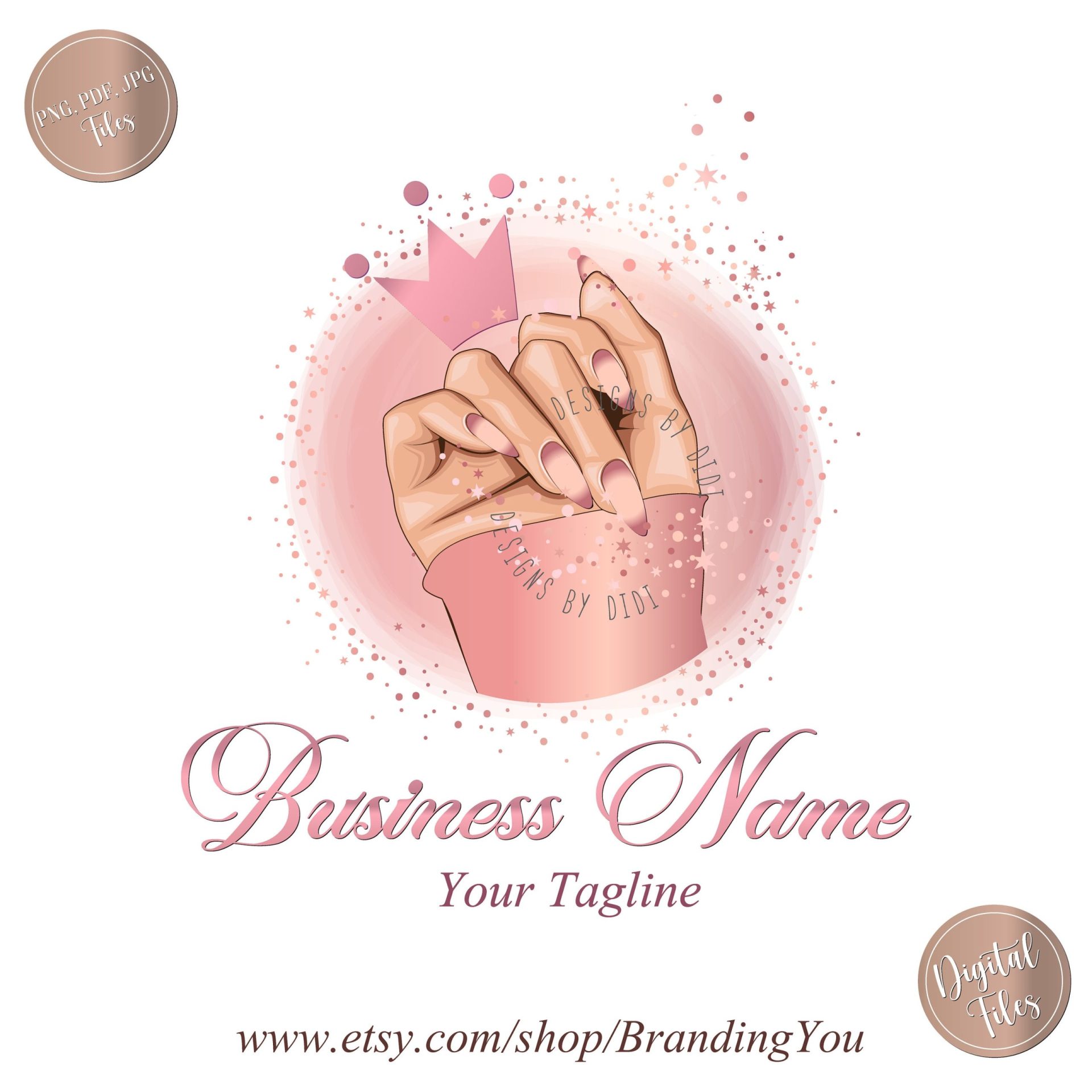 press on nail logo ideas 1