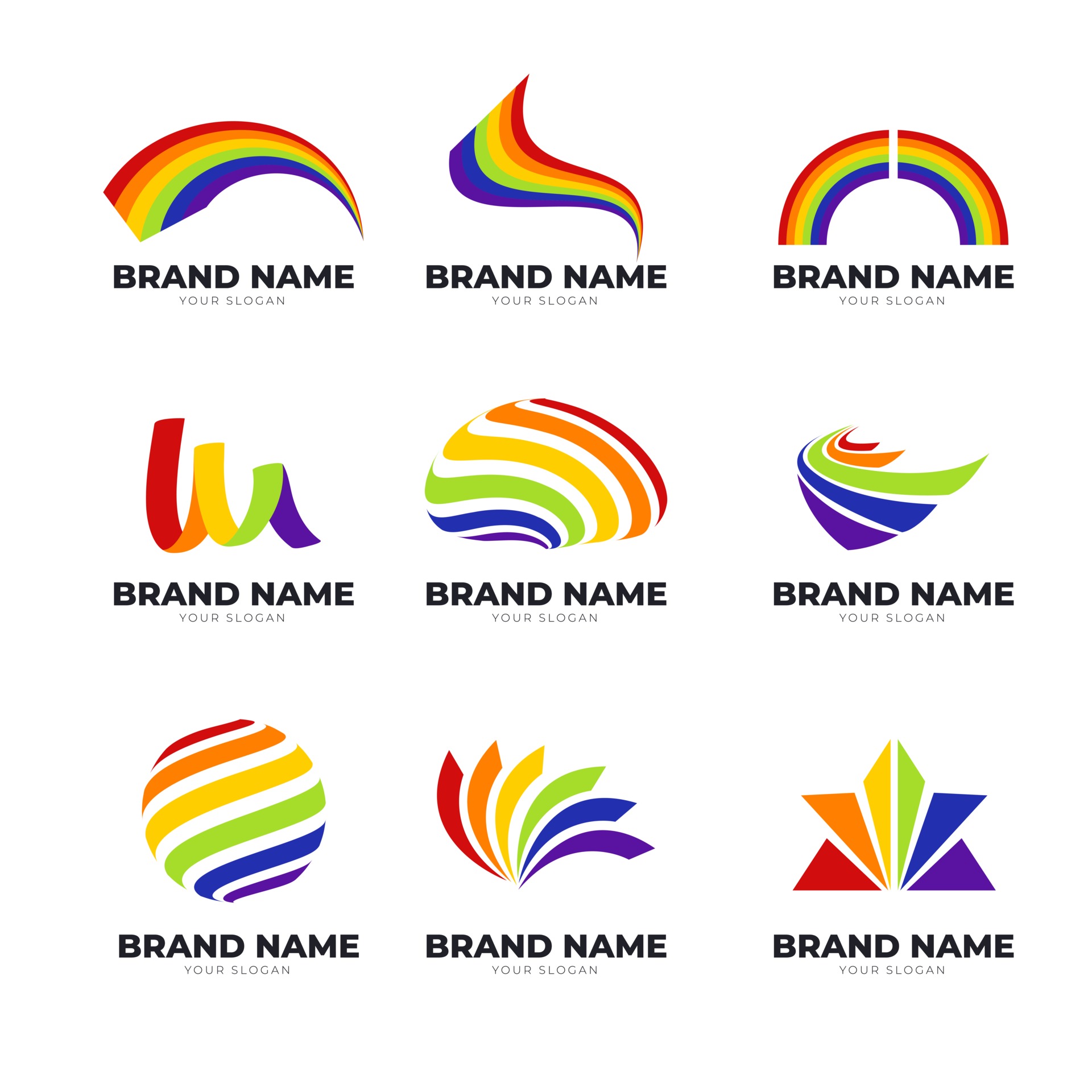 rainbow logo ideas 3